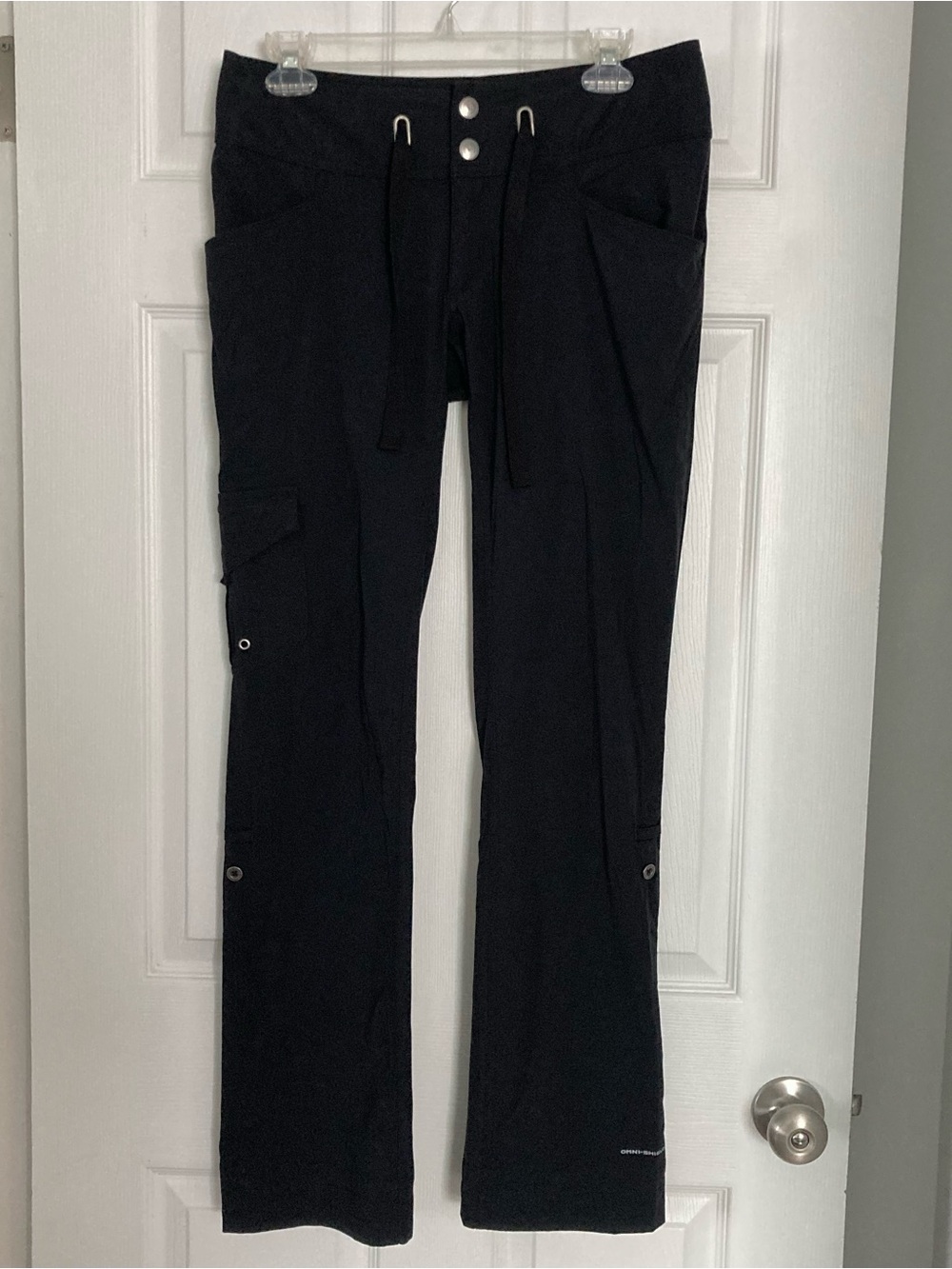Columbia Black Convertible Leg Omni-Shield Nylon Bootcut Hiking Pants